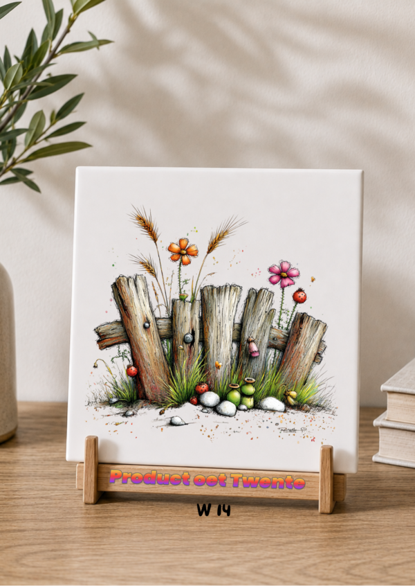 14 Tegeltjes Whimsical farm