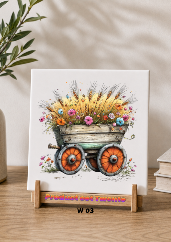 3 Tegeltjes Whimsical farm