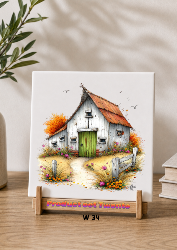 34 Tegeltjes Whimsical farm