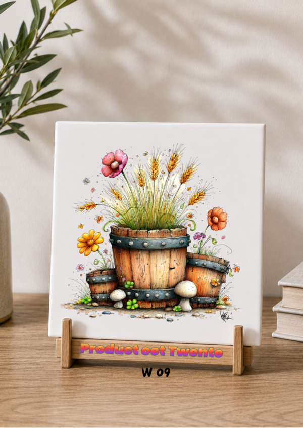 9 Tegeltjes Whimsical farm